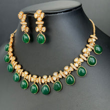 Green Premium Kundan Gold necklace/Traditional/Ethnic/Kundan Jewelry/Delicate Kundan Necklace/Indian Pakistani wedding Jewelr/Festive