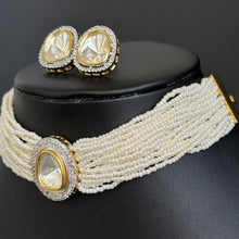 Pearl Polki Kundan necklace/Indian jewelry/Punjabi/Pakistani/Wedding necklace/Bridal necklace/Indian necklace