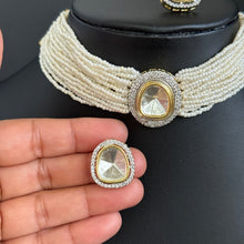Pearl Polki Kundan necklace/Indian jewelry/Punjabi/Pakistani/Wedding necklace/Bridal necklace/Indian necklace