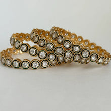 Gold plated Polki kundan bangles 4pcs /Kundan Bangles/Meenakari bangles\Bridal Bangle/Indian Wedding/Pakistani/Punjabi