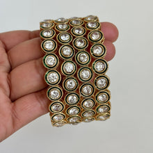 Gold plated Polki kundan bangles 4pcs /Kundan Bangles/Meenakari bangles\Bridal Bangle/Indian Wedding/Pakistani/Punjabi