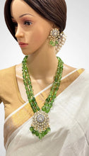 Tyaani inspired natural stones Kundan Necklace/Indian Long Necklace/Statement Long/Traditional Long Mala/Semi Precious Necklace/Rani Haar