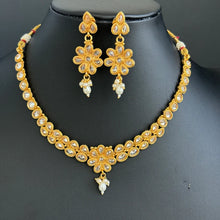 Gold Polki Kundan necklace/South Indian Jewelry/Temple Jewelry/Guttapusalu Necklace/Wedding necklace/Bridal necklace/Indian necklace