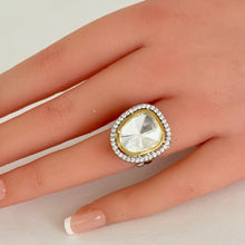 Victorian Faux uncut Polki Kundan stone Ring/Adjustable Ring/Indian Ring/Pakistani/Punjabi/Bollywood/Statement ring/Cocktail Ring