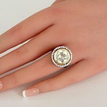 Victorian Faux uncut Polki Kundan stone Ring/Adjustable Ring/Indian Ring/Pakistani/Punjabi/Bollywood/Statement ring/Cocktail Ring