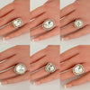Victorian Faux uncut Polki Kundan stone Ring/Adjustable Ring/Indian Ring/Pakistani/Punjabi/Bollywood/Statement ring/Cocktail Ring