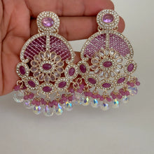 Polki Stone Kundan chandbali Earrings/Kundan Stone Chandbali/Indian Earrings/pearl Earring/Pakistani Earrings/Statement Earrings
