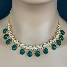 Green Premium Kundan Gold necklace/Traditional/Ethnic/Kundan Jewelry/Delicate Kundan Necklace/Indian Pakistani wedding Jewelr/Festive