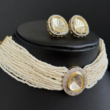 Pearl Polki Kundan necklace/Indian jewelry/Punjabi/Pakistani/Wedding necklace/Bridal necklace/Indian necklace