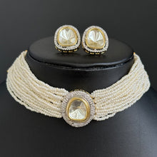Pearl Polki Kundan necklace/Indian jewelry/Punjabi/Pakistani/Wedding necklace/Bridal necklace/Indian necklace