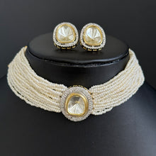 Pearl Polki Kundan necklace/Indian jewelry/Punjabi/Pakistani/Wedding necklace/Bridal necklace/Indian necklace
