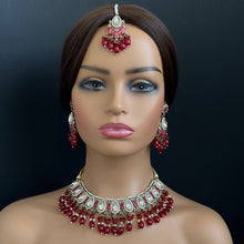 Maroon Red Kundan Necklace/ Kundan Choker/ Bollywood Jewelry/ Indian jewelry/ Pakistani necklace/ punjabi /bridal necklace/indian wedding