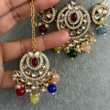 Multi Kundan Necklace Set, Pearl Kundan Choker, Bollywood Jewelry, Indian Pakistani jewelry for wedding