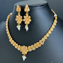 Gold Polki Kundan necklace/South Indian Jewelry/Temple Jewelry/Guttapusalu Necklace/Wedding necklace/Bridal necklace/Indian necklace