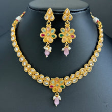 Multi Gold Polki Kundan necklace/South Indian Jewelry/Temple Jewelry/Rajwada Necklace/Wedding necklace/Bridal necklace/Indian necklace