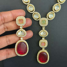 Multi Gold Victorian Sabyasachi inspired uncut polki Kundan Pendant Necklace,Indian Bridal Jewelry,Bollywood Sabyasachi Necklace