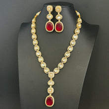 Ruby Gold Victorian Sabyasachi inspired uncut polki Kundan Pendant Necklace,Indian Bridal Jewelry,Bollywood Sabyasachi Necklace