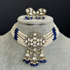 Blue victorian Polki Kundan necklace, Sabyasachi Designer necklace,Bollywood, Indian Pakistani Jewelry for Wedding, bridal jewelry