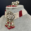 Ruby victorian uncut Polki Kundan Choker, Sabyasachi Designer necklace, Bollywood, Indian Pakistani Jewelry for Wedding, bridal jewelry