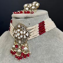 Ruby victorian uncut Polki Kundan Choker, Sabyasachi Designer necklace, Bollywood, Indian Pakistani Jewelry for Wedding, bridal jewelry