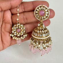 Kundan Tikka Earrings Set Indian Bridal Maang Tikka set Kundan earrings Headpiece Jewelry Bollywood Jewelry Indian jewelry Bridesmaid Gift
