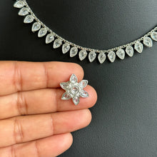 Silver Polki Kundan necklace/South Indian Jewelry/Delicate Necklace/Guttapusalu Necklace/Wedding necklace/Bridal necklace/Indian necklace