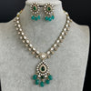 Green Victorian moissanite polki Necklace,Sabyasachi Necklace, Statement Necklace,Semi Precious Necklace,Designer necklace, Indian wedding