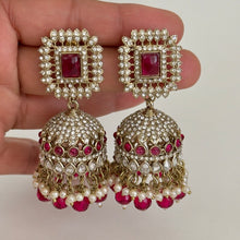 Antique Polki kundan Jhumka/stone Jhumka/Indian Jewelry/Pakistani Jewelry/Punjabi Jewelry/Statement earrings/Bridal earring/Indian wedding