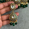 Green Bridal Kundan Pearl Necklace Set/Kundan Choker/Bollywood Jewelry/Indian jewelry/ Pakistani/ punjabi necklace/bridal /indian wedding