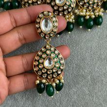 Green Bridal Kundan Pearl Necklace Set/Kundan Choker/Bollywood Jewelry/Indian jewelry/ Pakistani/ punjabi necklace/bridal /indian wedding