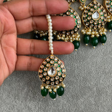 Green Bridal Kundan Pearl Necklace Set/Kundan Choker/Bollywood Jewelry/Indian jewelry/ Pakistani/ punjabi necklace/bridal /indian wedding