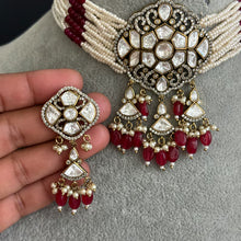 Ruby victorian uncut Polki Kundan Choker, Sabyasachi Designer necklace, Bollywood, Indian Pakistani Jewelry for Wedding, bridal jewelry