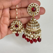Kundan Tikka Earrings Set Indian Bridal Maang Tikka set Kundan earrings Headpiece Jewelry Bollywood Jewelry Indian jewelry Bridesmaid Gift