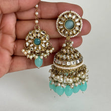 Kundan Tikka Earrings Set Indian Bridal Maang Tikka set Kundan earrings Headpiece Jewelry Bollywood Jewelry Indian jewelry Bridesmaid Gift