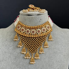 Ruby gold Polki Kundan choker Antique necklace wedding jewelry Indian Jewelry Pakistani Jewelry Wedding necklace Bridal necklace