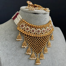 Ruby gold Polki Kundan choker Antique necklace wedding jewelry Indian Jewelry Pakistani Jewelry Wedding necklace Bridal necklace