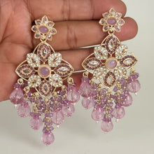 Polki Stone Kundan chandbali Earrings/Kundan Stone Chandbali/Indian Earrings/pearl Earring/Pakistani Earrings/Statement Earrings
