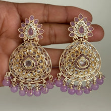 Polki Stone Kundan chandbali Earrings/Kundan Stone Chandbali/Indian Earrings/pearl Earring/Pakistani Earrings/Statement Earrings