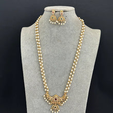 Long gold plated Peacock mala Necklace/Indian Long Necklace/South Indian Necklace/Temple jewelry/Indian Wedding/Rani Haar/Pakistani Jewelry
