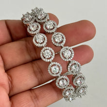 Silver/Gold Cz American Diamond(2 PCS)/CZ Bangles/Bracelet/Indian Party Wear Bangles/ CZ stone bangles/Indian wedding/bridal jewelry