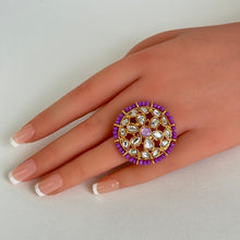 Gold plated Kundan Ring/Adjustable Ring/ Indian Ring/ Pakistani Jewelry/ Indian Jewelry/ Bollywood Jewelry/ Indian Wedding Jewelry