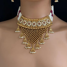 Ruby gold Polki Kundan choker Antique necklace wedding jewelry Indian Jewelry Pakistani Jewelry Wedding necklace Bridal necklace
