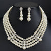 White Pearl CZ choker set/American Diamond Necklace Set/Statement Necklace/Elegant Jewelry/Indian Jewelry/Indian Wedding/bridal