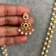 Long gold plated Peacock mala Necklace/Indian Long Necklace/South Indian Necklace/Temple jewelry/Indian Wedding/Rani Haar/Pakistani Jewelry