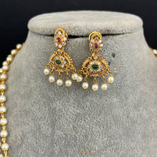 Long gold plated Peacock mala Necklace/Indian Long Necklace/South Indian Necklace/Temple jewelry/Indian Wedding/Rani Haar/Pakistani Jewelry