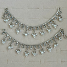 Polki Ear Chain pair/Sahare/Pearl kaan chain/Earring support chain/Indian Jewelry/Pakistani Jewelry/Bahubali Earrings/Kaan Sahara 2pcs
