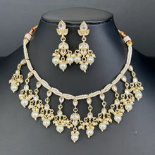 White Pearl Kundan Necklace Set/Kundan Choker/ Bollywood Jewelry/ Indian jewelry/ Pakistani necklace/ punjabi necklace/bridal/indian wedding