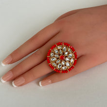 Gold plated Kundan Ring/Adjustable Ring/ Indian Ring/ Pakistani Jewelry/ Indian Jewelry/ Bollywood Jewelry/ Indian Wedding Jewelry