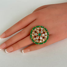 Gold plated Kundan Ring/Adjustable Ring/ Indian Ring/ Pakistani Jewelry/ Indian Jewelry/ Bollywood Jewelry/ Indian Wedding Jewelry