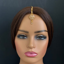 Gold Polki Maang tikka/ Kundan Tikka/ Indian Jewelry/ Indian Wedding Jewelry/Pakistani Jewelry/Jhoomer/Matha patti/Indian forehead jewelry